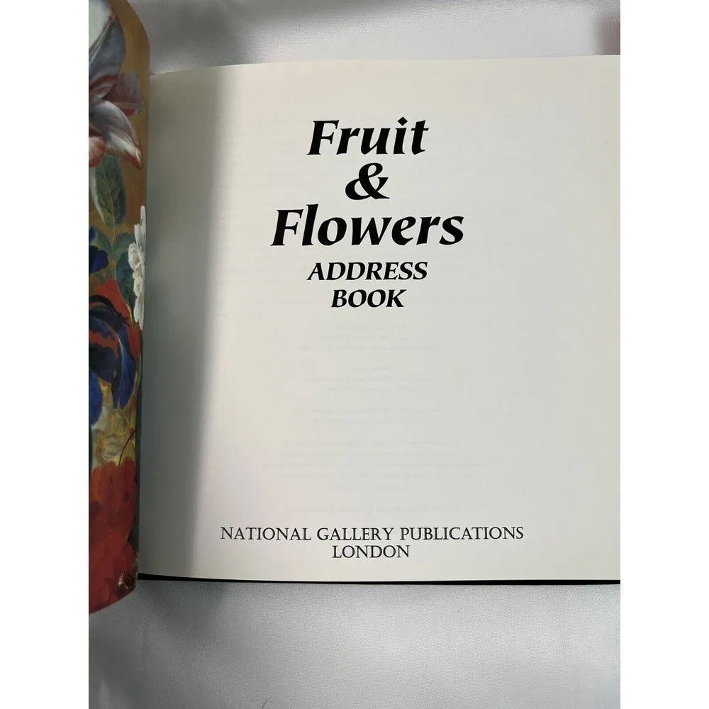 3 of VTG National Gallery Fruit & Flowers Address Book Retro 8” Hardcover London
